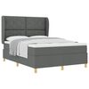 vidaXL Boxspringbett mit Matratze Dunkelgrau 200 x 160 cm Stoff