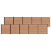 vidaXL Zaunelement 10 pcs WPC und Aluminium Braun