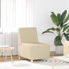 vidaXL Modulares Sofa ohne Armlehnen Creme 55 cm Stoff