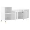 vidaXL TV-Schrank Hochglanz-Wei&szlig; 100x35x55 cm Holzwerkstoff