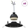 vidaXL Spotlights mit Strahlern 6 pcs Schwarz 9 x 9 cm Metall