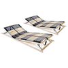 vidaXL Lattenroste 2 Stk. mit 42 Latten 7 Zonen 80x200 cm