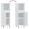 vidaXL Badschrank Weiß 30x30x100 cm Holzwerkstoff