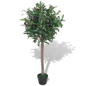 vidaXL K&uuml;nstlicher Lorbeerbaum mit Topf 120 cm Gr&uuml;n