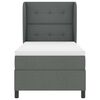 vidaXL Boxspringbett mit Matratze Dunkelgrau 80 x 200 cm Stoff