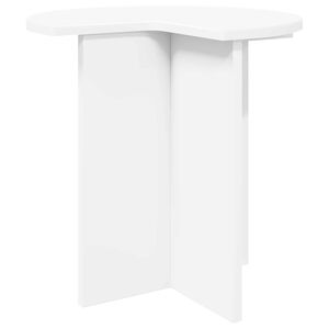 vidaXL Beistelltisch mit Speicher Wei&szlig; &Oslash; 39 x 38 cm Holzwerkstoff