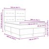 vidaXL Boxspringbett mit Matratze mit LED Taupe 140 x 200 cm Stoff