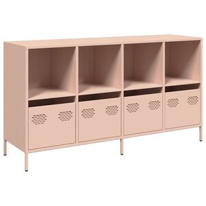 vidaXL Sideboard Rosa 135x39x73,5 cm Kaltgewalzter Stahl