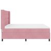 vidaXL Boxspringbett mit Matratze mit Kopfteil Rosa 180 x 200 cm Samt