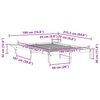 vidaXL Bettgestell mit Nachttischen Natur 140 x 210 cm
