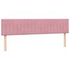 vidaXL Boxspringbett mit Matratze Rosa 180x220 cm Samt