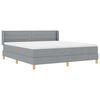 vidaXL Boxspringbett mit Matratze Hellgrau 200 x 180 cm Stoff
