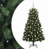 vidaXL K&uuml;nstlicher Weihnachtsbaum mit klappbaren Zweigen und Kugeln