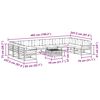 vidaXL Outdoor-Sofagarnitur mit Kissen 11 pcs Natur und Anthrazit