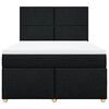 vidaXL Boxspringbett mit Matratze Schwarz 160x200 cm Stoff