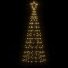vidaXL LED-Weihnachtsbaum mit Erdspie&szlig;en 220 LEDs Warmwei&szlig; 180 cm