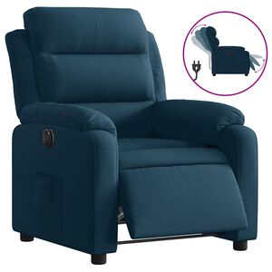 vidaXL Relaxsessel Elektrisch Blau Samt