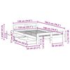 vidaXL Massivholzbett ohne Matratze Wei&szlig; 135x190 cm Kiefernholz