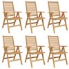 vidaXL Gartenstuhl 6 pcs Braun 52 x 64,5 x 108 cm Teak-Massivholz