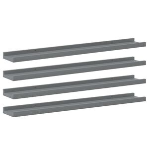 vidaXL Wandregale 4 Stk. Grau 80x9x3 cm