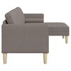 vidaXL Sofa Set mit Kissen Taupe Polyester