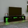 vidaXL TV-Schrank mit LED-Leuchten Schwarz 200x36,5x40 cm