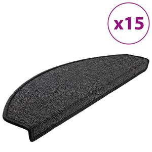 vidaXL Stufenmatten 15 Stk. 65x24x4 cm Anthrazit Halbrund Gro&szlig;