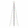 vidaXL LED-Weihnachtsbaum EKENAS 250 cm 390 LEDs Mehrfarbig Stahl