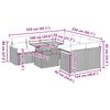 vidaXL 9-tlg. Garten-Sofagarnitur mit Kissen Beige Poly Rattan Akazie