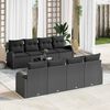 vidaXL Gartensofa-set Schwarz 55 x 55 x 37 cm Poly-Rattan