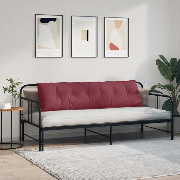 vidaXL R&uuml;ckenkissen Weinrot 180 x 19 x 50 cm Stoff