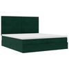 vidaXL Ottoman-Bett mit Matratzen Dunkelgr&uuml;n 200x200 cm Samt