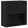vidaXL Highboard Schwarz Eichen-Optik 80 x 33 x 150 cm Holzwerkstoff