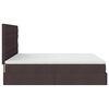 vidaXL Ottoman-Bett mit Matratzen & LEDs Dunkelbraun 200x200 cm Stoff