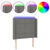 vidaXL LED Kopfteil Dunkelgrau 83x16x118/128 cm Stoff