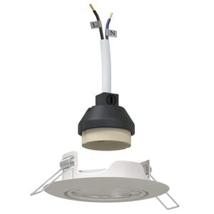 vidaXL Spotlight 6 pcs Wei&szlig; 9 x 9 x 2,5 cm Metall