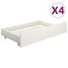 vidaXL Himmelbett-Gestell 4 Schubladen Wei&szlig; Kiefernholz 140x200cm