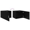 vidaXL Sideboard 3 pcs Schwarz Eichen-Optik
