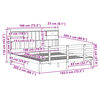 vidaXL Massivholzbett mit Regal ohne Matratze Weiß 180x200 cm Kiefer