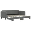 vidaXL Tagesbett Ausziehbar Dunkelgrau 90x200 cm Stoff