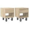 vidaXL Nachttisch 2 stk. Sonoma-Eiche 40,5 x 40 x 48 cm Holzwerkstoff