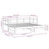 vidaXL Tagesbett Ausziehbar Schwarz Massivholz Kiefer 2x(80x200) cm