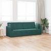 vidaXL Boden-Sofa-Bett 200cm Dunkelgr&uuml;n Samt