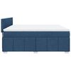 vidaXL Boxspringbett mit Matratze Blau 180x200 cm Stoff