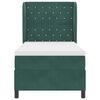 vidaXL Boxspringbett mit Matratze Dunkelgr&uuml;n 200 x 100 cm Polyester