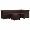 vidaXL 5-Sitzer Gartensofa Rattan-Look PP Braun