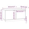 vidaXL TV-Schrank Schwarz 80x35x40,5 cm Massivholz Kiefer