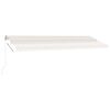 vidaXL Markise Manuell Einziehbar mit LED 500x300 cm Creme