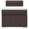 vidaXL Boxspringbett mit Matratze Dunkelbraun 90x190 cm Stoff