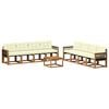 vidaXL Outdoor-Sofagarnitur 9 stk. Natur und Creme
